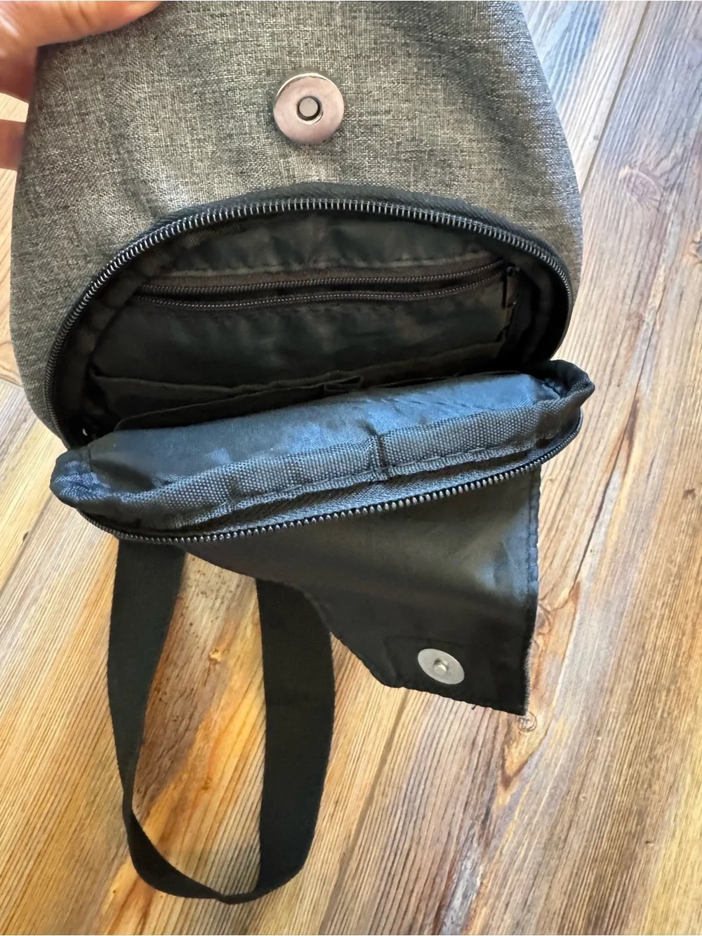 3/$15. Peak Gear Grey Sling Crossbody Bag